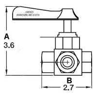 Groco Fv-450-X Bronze 4-Way Tank Selector Valve 1/2